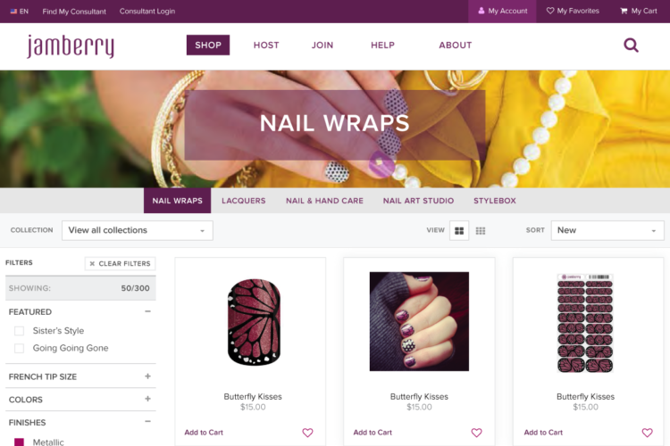 Jamberry UI/UX Design